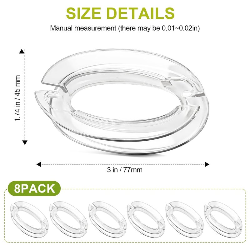 Batator 8Pcs Window Blind Cord Winder,Blind Cord Holder Safety Baby Proof Blind String Holder Wrap Child Proof Clear Plastic Windows Shade String Clips,No Wall Damage - Image 5